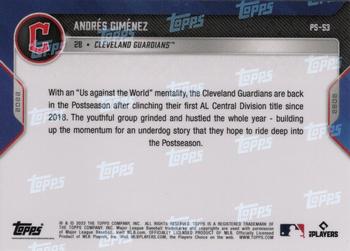 2022 Topps Now Postseason Cleveland Guardians #PS-53 Andres Gimenez Back