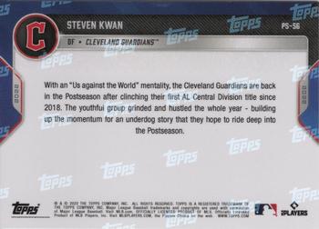 2022 Topps Now Postseason Cleveland Guardians #PS-56 Steven Kwan Back