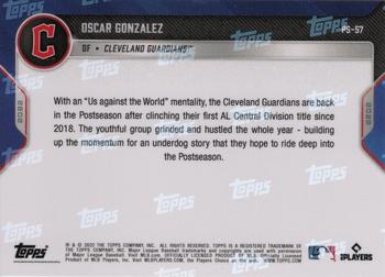 2022 Topps Now Postseason Cleveland Guardians #PS-57 Oscar Gonzalez Back