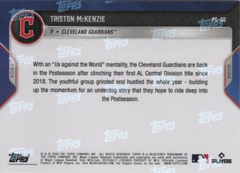 2022 Topps Now Postseason Cleveland Guardians #PS-60 Triston McKenzie Back