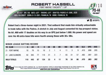2022 Topps Pro Debut - Red #PD-44 Robert Hassell Back