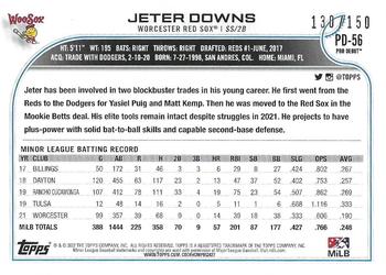 2022 Topps Pro Debut - Blue #PD-56 Jeter Downs Back