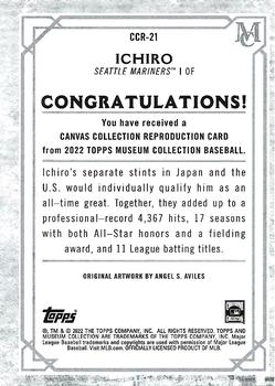 2022 Topps Museum Collection - Canvas Collection Reprints Artist Proof #CCR-21 Ichiro Back