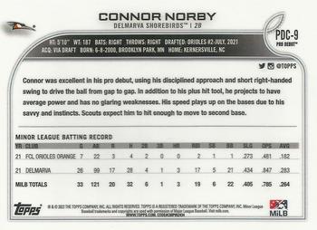 2022 Topps Pro Debut - Chrome #PDC-9 Connor Norby Back