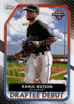 2022 Topps Pro Debut - Draftee Debuts #DB-4 Kahlil Watson Front