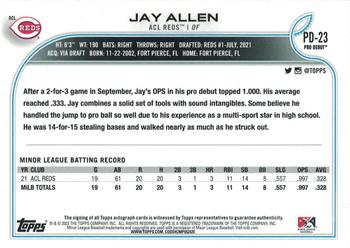 2022 Topps Pro Debut - Autographs #PD-23 Jay Allen Back
