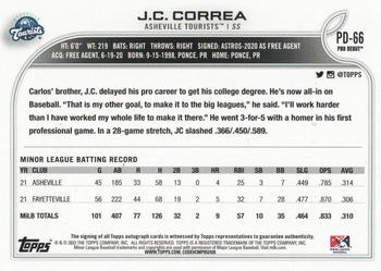 2022 Topps Pro Debut - Autographs #PD-66 J.C. Correa Back