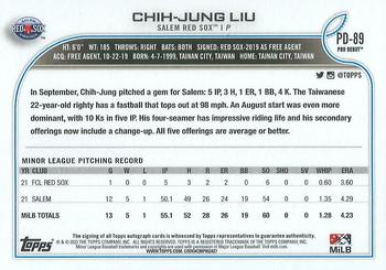 2022 Topps Pro Debut - Autographs #PD-89 Chih-Jung Liu Back