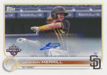 2022 Topps Pro Debut - Autographs #PD-103 Jackson Merrill Front