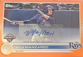 2022 Topps Pro Debut - Autographs Orange #PD-171 Kyle Manzardo Front