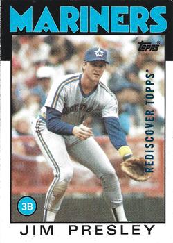 2017 Topps - Rediscover Topps 1986 Topps Stamped Buybacks Blue #598 Jim Presley Front