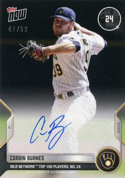 2022 Topps Now MLB Network's Top 100 - Autographs #T-24A Corbin Burnes Front