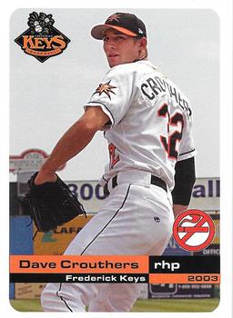 2003 Grandstand Frederick Keys SGA #NNO Dave Crouthers Front