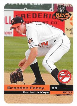 2003 Grandstand Frederick Keys SGA #NNO Brandon Fahey Front