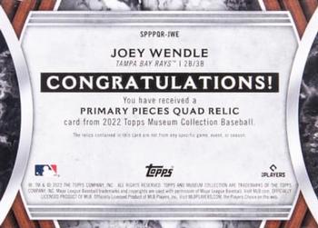 2022 Topps Museum Collection - Single-Player Primary Pieces Quad Relics #SPPPQR-JWE Joey Wendle Back