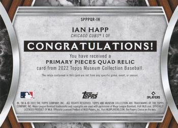 2022 Topps Museum Collection - Single-Player Primary Pieces Quad Relics Gold #SPPPQR-IH Ian Happ Back