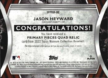 2022 Topps Museum Collection - Single-Player Primary Pieces Quad Relics Gold #SPPPQR-JHE Jason Heyward Back
