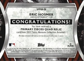 2022 Topps Museum Collection - Single-Player Primary Pieces Quad Relics Copper #SPPPQR-EH Eric Hosmer Back
