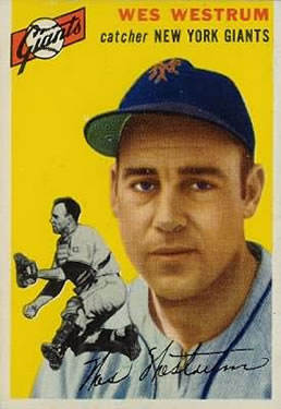 1954 Topps #180 Wes Westrum Front