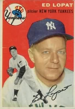 1954 Topps #5 Ed Lopat Front