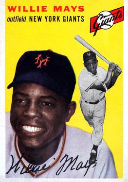 1954 Topps #90 Willie Mays Front