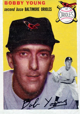 1954 Topps #8 Bobby Young Front