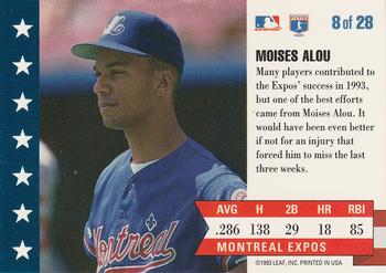 1994 Donruss - MVP #8 Moises Alou Back