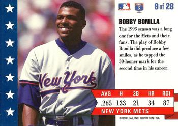 1994 Donruss - MVP #9 Bobby Bonilla Back