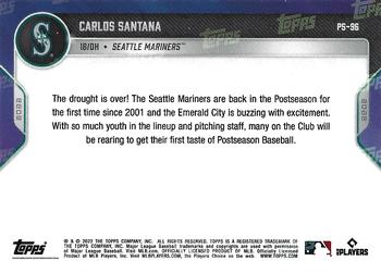 2022 Topps Now Postseason Seattle Mariners #PS-96 Carlos Santana Back