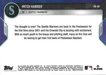 2022 Topps Now Postseason Seattle Mariners #PS-97 Mitch Haniger Back