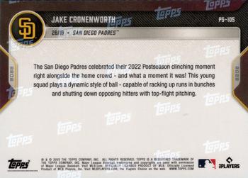 2022 Topps Now Postseason San Diego Padres #PS-105 Jake Cronenworth Back