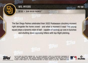 2022 Topps Now Postseason San Diego Padres #PS-108 Wil Myers Back