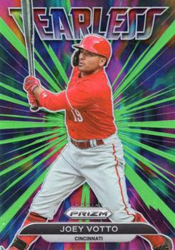 2022 Panini Prizm - Fearless Lime Green Prizm #FL-17 Joey Votto Front