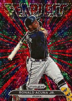 2022 Panini Prizm - Fearless Red Donut Circles Prizm #FL-4 Ronald Acuna Jr. Front