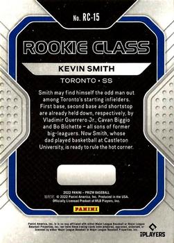2022 Panini Prizm - Rookie Class #RC-15 Kevin Smith Back