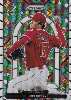 2022 Panini Prizm - Stained Glass White Wave Prizm #SG-3 Shohei Ohtani Front