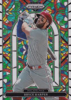 2022 Panini Prizm - Stained Glass White Wave Prizm #SG-4 Bryce Harper Front