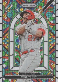 2022 Panini Prizm - Stained Glass White Wave Prizm #SG-5 Mike Trout Front