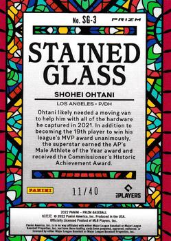 2022 Panini Prizm - Stained Glass Bronze Donut Circles Prizm #SG-3 Shohei Ohtani Back