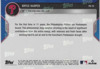 2022 Topps Now Postseason Philadelphia Phillies #PS-111 Bryce Harper Back