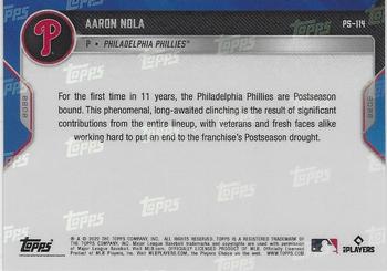 2022 Topps Now Postseason Philadelphia Phillies #PS-114 Aaron Nola Back