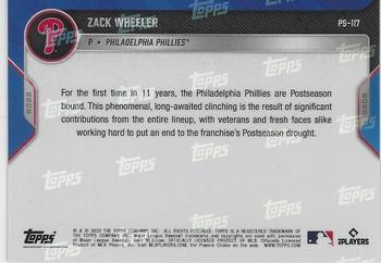 2022 Topps Now Postseason Philadelphia Phillies #PS-117 Zack Wheeler Back