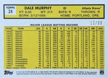 2022 Topps Archives - Silver #24 Dale Murphy Back