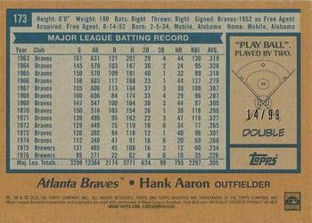 2022 Topps Archives - Silver #173 Hank Aaron Back