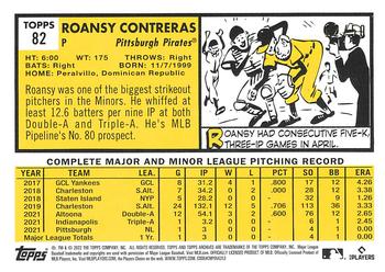 2022 Topps Archives - Red Hot Foil #82 Roansy Contreras Back