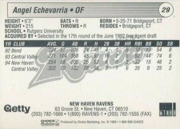 1995 Choice New Haven Ravens #NNO Angel Echevarria Back
