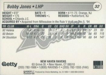 1995 Choice New Haven Ravens #NNO Bobby Jones Back