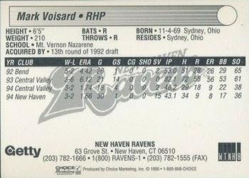1995 Choice New Haven Ravens #NNO Mark Voisard Back