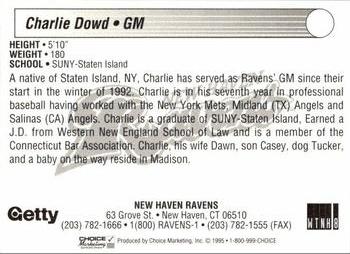 1995 Choice New Haven Ravens #NNO Charlie Dowd Back