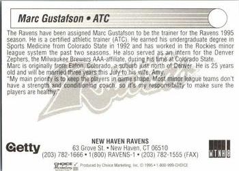 1995 Choice New Haven Ravens #NNO Marc Gustafson Back